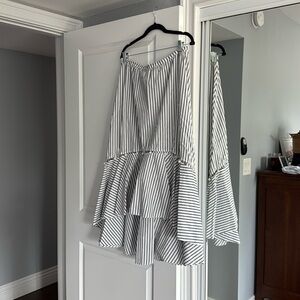 Prose & Poetry high low striped skirt (L)